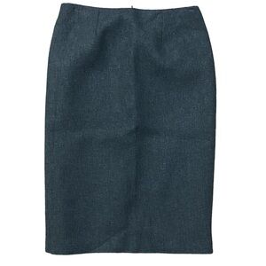 Jennifer Tattanelli Made in Italy Dark Gray Wool Blend Pencil Skirt Size Large